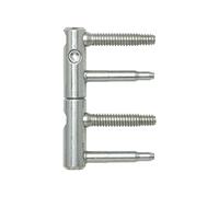 Anuba 3-DIM Door Hinge 2-Piece Bolt 45 mm Bar Height 92 mm Diameter 15 mm Galvanised Silver