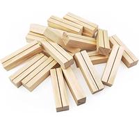 ANUBE 20 Pack Wood Sign Holder Wood Block Stand Holder Wooden Menu Stand Holder Photo Stand Place Card Holder Picture Table Display Stand Small Wooden Base