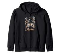 Anubis Ancient Egypt Afterlife God Ankh Symbol Myth Power Zip Hoodie