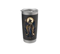 Anu ncient Egyptian Deity with Ankh and Staff Sacred Art Stainless Steel Insulated Tumbler