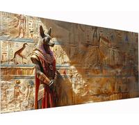 Anubis Diamond Art Kits Adults, Large 56x28 Inch 5D Diamond Painting for Beginners Egypt, DIY Full Drill Cross Stitch Embroidery Crystal Art, Crafts and Painting for Home Wall Decor Gifts 0-7701