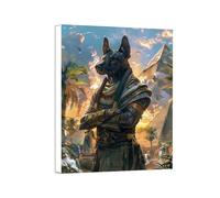 Anubis Diamond Art Pyramid 5D Diamond Painting Kits for Adults Beginners, Full Drill DIY Crystal Art Canvas Painting Pictures, Hobbies Crafts for Adults Women, Home Wall Decor Gifts 24x32 Inch 0a-2