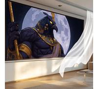 Anubis Diamond Painting Moon Large Diamond Art for Adults 60x30cm, DIY Craft Kits for Beginners Crystal Embroidery Canvas Mosaic Paintings for Home Wall Decor, Hobbies for Adults Women Gifts C-525