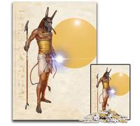 Anubis Egyptian God Puzzles 1000 Pieces for Adults Paper Jigsaw Puzzles for Adults Ideal DIY Decor & Brain Teaser Gift 1000 PCS(38x26cm)