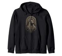 Anu gyptian Jackal Deity Ancient Temple Icon Artwork Zip Hoodie