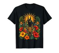 Anu gyptian Jackal Guardian Tropical Botanical Retro Art Value Graphic T-Shirt