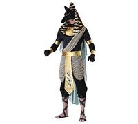 Anubis God Costume for Men Plus Size - Egyptian Deity Outfit with Jackal Mask and Headpiece