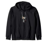 Anubis Head Ancient Egyptian God Art Zip Hoodie