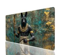 Anubis Mouse Mat 36x16x0.12Inches Waterproof Gaming Mouse Pad Egypt Non-slip Rubber Base Abrasion-resistant Stitched Edges, Large Mousepad as Desk Mat for Office Accessories Laptop Keyboard JXL-2377