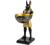 Anubis Statue with Bowl Egyptian God of The Dead Statue- 10 Inch Premium Resin Egyptian God Figurine, Ancient Egypt Decor, Unique Collectible Gift for Mythology Lovers & History Buffs (1PCS)