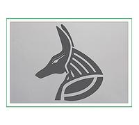 Anubis Symbol A4 190 Micron Reusable Flexible Mylar Stencil