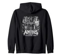 Anubis The Heart Must Answer Egyptian Mythology Zip Hoodie
