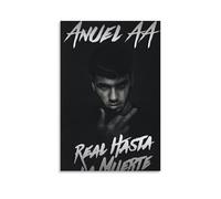 Anuel AA Real Hasta La Muerte Anti Splash Art Posters Living Room And Bedroom Hanging Paintings Suitable for Multiple Scenarios No Need for Punching Easy to Install Suitable for Gifts And Personal Use