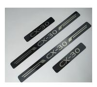 ANUEVA 4 Pcs Stainless Steel Car Door Sill Protector for Mazda CX-30 2019-2021, Anti Scratch Non-Slip Auto Threshold Kick Plates Pedal Sticker, Car Styling Accessories,B