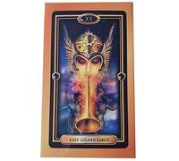 ANUFER 78Pcs/Set Tarot Cards Deck Board Future Telling Divination Game English Edition Easy GildedSN07408
