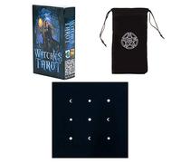 ANUFER 78Pcs/Set Tarot Cards Deck Board Future Telling Divination Game English Edition with Tablecloth and Pouch Witches SN07408-2