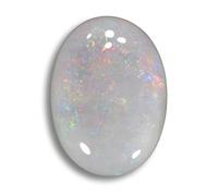 Anuj Sales 10.00 Carat Opal Stone Certified Natural Fire A Quality Oval White Astrological Australian Opal Loose Gemstone