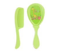Anulely Baby Comb and Brush Set,Soft Bristle Hair Brush Cradle Cap Grooming Baby Hairbrush - Shower Kids Products Massage Scalp Care for Bath & Toddler
