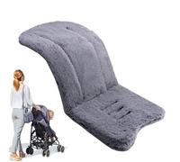 Anulely Baby Pushchair Seat Liners 78 X 35cm Faux Sheepskin Pram Liner Stroller Cushion Breathable Baby Stroller Seat Pad Liners For Most Baby Strollers, Car Seat, Baby Carrier
