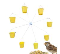 Anulely Bird Feeder, Rotating Ferris Wheel Bird Feeder Toy, Multi Feeder With 8 Feeding Buckets, Rotating Bird Feeder For Swallow, Sparrows, Yellow Finch, Magpie