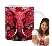 Anulely Ceramic Tea Cup - 350ML Ceramic Drink Mug with Handle | Large Capacity Ceramic Tea Mug, Coffee Mug for Beer, Wine, Whiskey, Water and Soup