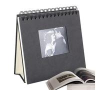 Anulely Desktop Calendar Photo Album, Calendar-Style Photo Album, Calendar Style Photo Frame - Photo Album with Marker, 20 Sheets 40 Pages, Photo Display Stand