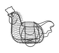 Anulely Egg Collecting Basket - Chicken Shaped Wire Egg Basket,Multifunctional And Practical Wire Egg Storage Basket Holds Food And Eggs