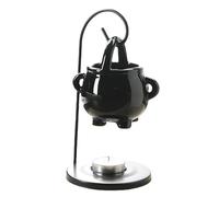 Anulely Hanging Cauldron Oil Burner, Fragrance Wax Melts Burner, Ceramic Witches Cauldron, Aromatherapy Ornament For Home Décor, Spooky Décor Living Room Witchy Decor Spirit Of Equinox