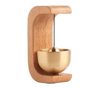 Anulely Magnetic Door Bell, Magnetic Decorative Strong Door Chime Wooden Bell Small Bell for Home Store Fridge Decoration