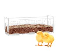 Anulely No Mess Bird Feeders - Automatic Parrot Seeds Feeders with Perch - Transparent Food Container Cage Acrylic Parrot Feeder for Parrot, Macaw, Parakeets, Canary