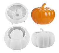 Anulely Pumpkin Container Silicone Mould - Resin Pumpkin Pot Mould with Lid | Easy Release Pumpkin Cabin Storage Candy Box, Casting Mould