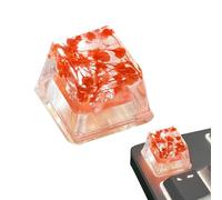 Anulely Resin Keyboard Keycaps Backspace Flower Keycaps Gypsophila Sa Profile Key Cap | Translucent Translucent Game Keyboard, SA Profile, Esc Keycap with Perpetual