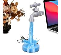 Anulely Table Lamp,Floating Faucet USB Sculpture - LED Table Lamp | for Tabletop Desk Living Room Kitchen Halloween Christmas Birthday