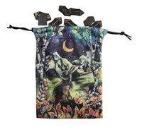 Anulely Tarot Storage Bag - Double-Sided Divination Holder Pouch Jewelry Organizer Drawstring Bag | Tarot Game Bag, Drawstring Gift Bag for Tarot Enthusiasts, Witches, Magicians