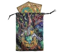 Anulely Tarot Storage Bag - Double-Sided Divination Holder Pouch Jewelry Organizer Drawstring Bag | Tarot Storage Gift Bag for Tarot Enthusiasts, Witches, Magicians