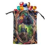 Anulely Tarot Storage Pouch | Double-Sided Divination Holder Pouch Jewelry Organizer Drawstring Bag - Tarot Game Bag, Drawstring Gift Bag for Tarot Enthusiasts, Witches, Magicians