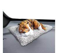 Anulely Tiger Dashboard Tiger Car Decoration Tiger | Realistic Tiger Plush Carbon Reusable for Cars Activated Carbon Air Freshener for Car Trim