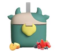 Anulely Travel Formula Dispenser,Portable Milk Powder Storage Dispenser in Cow Shape | Food Preservation Box with Spoon Compartment for Visiting, Picnic, Outing