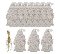 Anulely Unfinished Wood, Blank Wooden Gnomes, 10 Pieces Wooden Boy's and Girl Table Panels - Slices of Wooden Cuts Can Be Painted for Painting