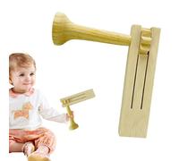 Anulely Wood Rattle Ratchet Noise Makers - Traditional Matraca Toy,Educational Musical Band Percussion Tool, Interactive Music Toys for Children Birthday Football Games Graduation