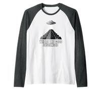Anunnaki UFO Pyramids Mystery Raglan Baseball Tee
