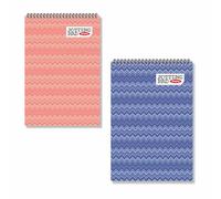 Anupam 2 Pack Top Spiral Jotting Pads 7x10cm 100 Pages Assorted Covers Spiral Notebook Small Notepad Pocket Size, Memo Pads for Home, College, Work or School - Unruled Paper (Size : B5)