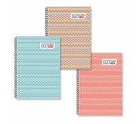 Anupam 3 Pack Spiral Jotting Pads 15x21cm 100 Pages Assorted Covers Spiral Notebook Small Notepad Pocket Size, Memo Pads for Home, College, Work or School - Lined College Ruled Paper (Size : A5, Pack