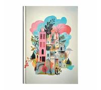 Anupam A6 Mozek Notebook | 192 Pages | College Ruled Notebook | 80 Gsm Paper | Hard Bound Cover with Modern Edit Of A Mosaic (Creative city) (Pack of 3)