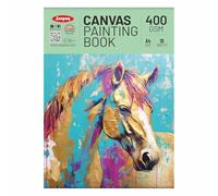 Anupam Canvas Pad Acrylic Gesso Primed Acid Free 400Gsm 10 Sheets for Acrylic Painting and Oil Painting (A4)
