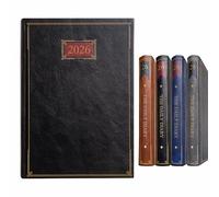 Anupam Goth Diary 2026 with Dates, 2026 Daily Planner Full Page Per Day with Monthly Calendar, January to December 2026 Size B5 (25x17cm) 365 Days Canvas Textured PU Cover 80GSM Black