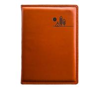 Anupam Nomad A5 Notebooks 192 Pages Double Stitch Fine Leather Textured PU Softcover Notebook with Gold Edges 80gsm Paper Lined Notebook for Office, Home School, and Business Writing (Tan)