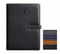 Anupam Nova 2026 Diary with Dates A5 21x14cm, 365 Days, Daily Planner with Monthly Calendar, January to December New Year Diary 2026,PU Material Cover, Magnetic Closure and Pen Holder 80GSM - Black