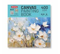 Anupam Square Canvas Painting pad 100% Cotton Acrylic Gesso Primed with Acid Free Paper 400 GSM 10 Oz for Acrylic and Oil Painting (10 Sheets, 20 Pages)