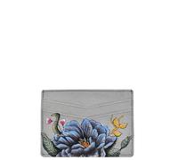 Anuschka 1032 Credit Card Case, Women’s Hand-Painted Genuine Leather Card Holder - Ethereal Garden